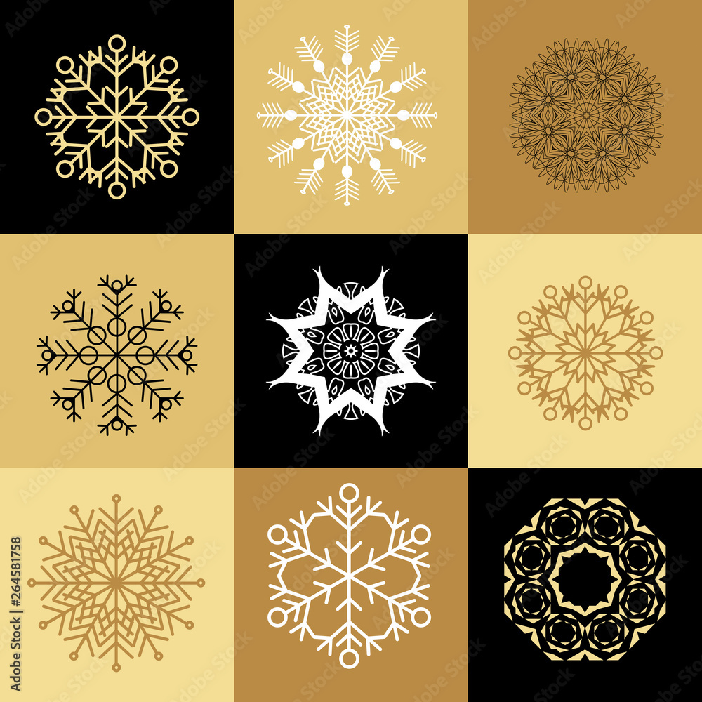 Set of snowflakes3 Set of snowflakes3