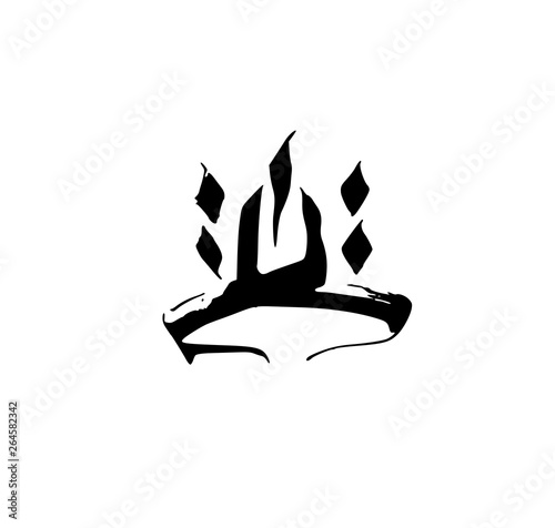 Meditation rune abstract calligraphy