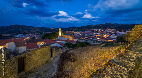 Miasto Montanchez w dzielnicy Caceres w prowincji Estremadura w Hiszpanii