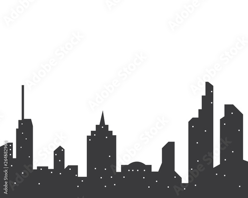 modern city skyline vector landscape