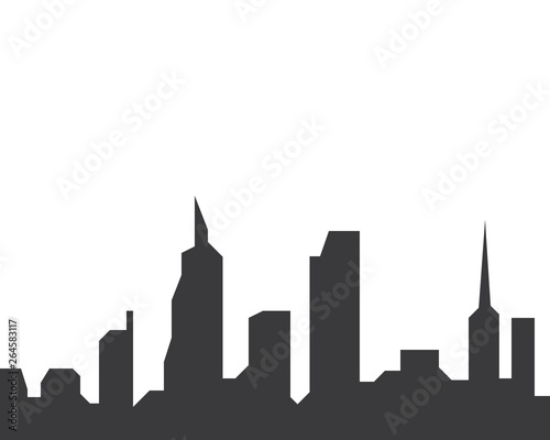 modern city skyline vector landscape