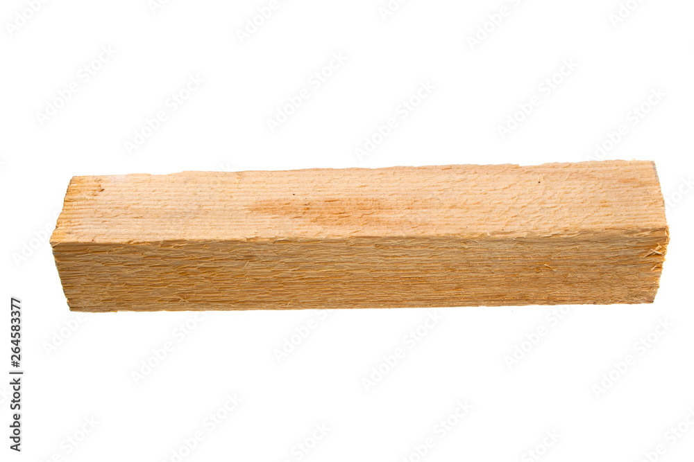 Fototapeta premium wooden beam isolated on white background