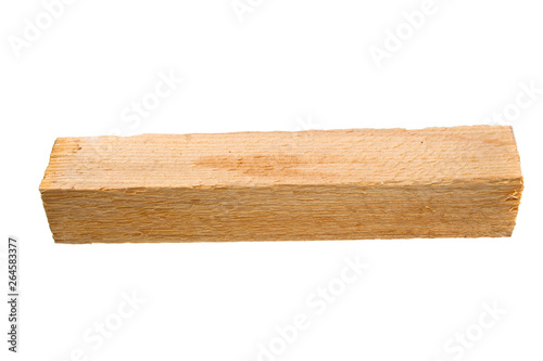 wooden beam isolated on white background © Oleg