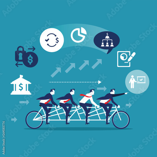 team leader cycling concept - Vector