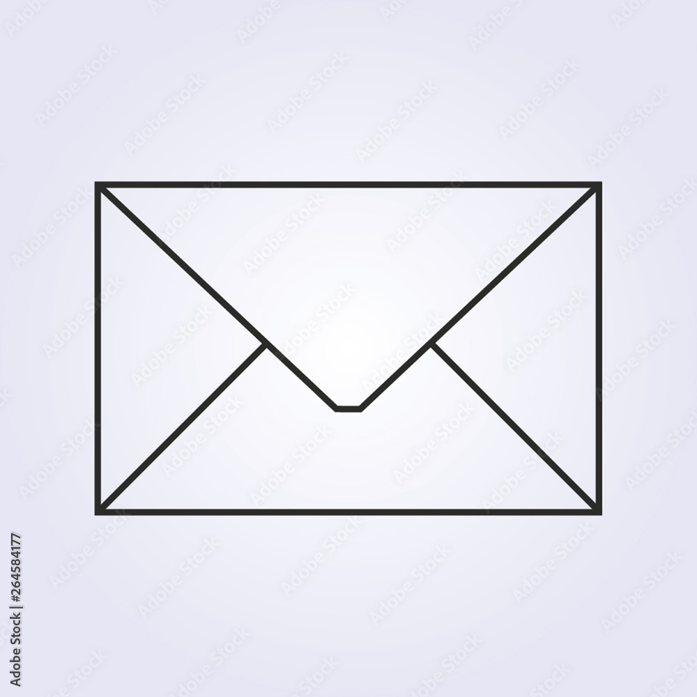 black line envelope icon black line envelope icon