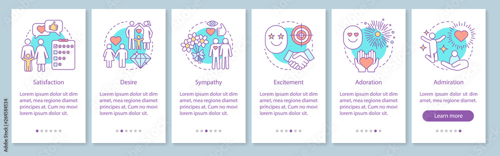 Family relationship onboarding mobile app page screen vector template