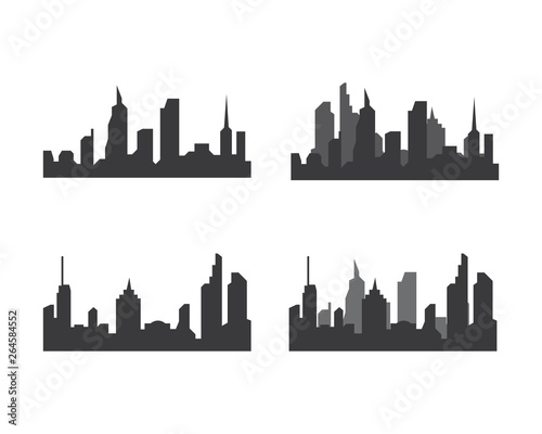 modern city skyline vector landscape