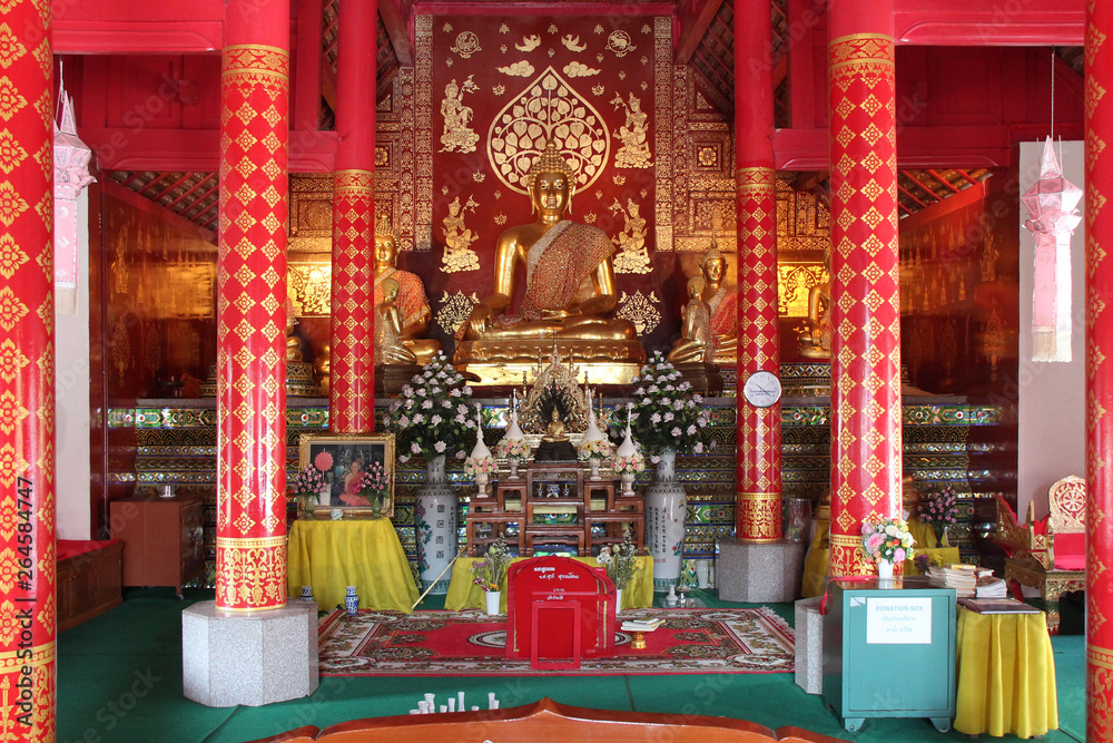 in a buddhist temple (Wat Pan Ping) in chiang mai (thailand) in a buddhist temple (Wat Pan Ping) in chiang mai (thailand)