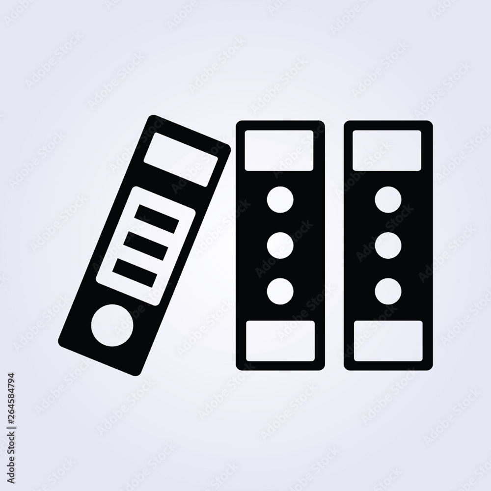 black tree binder illustration icon. black tree binder illustration icon.