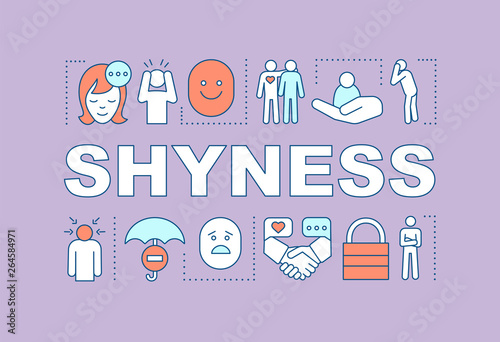 Shyness word concepts banner