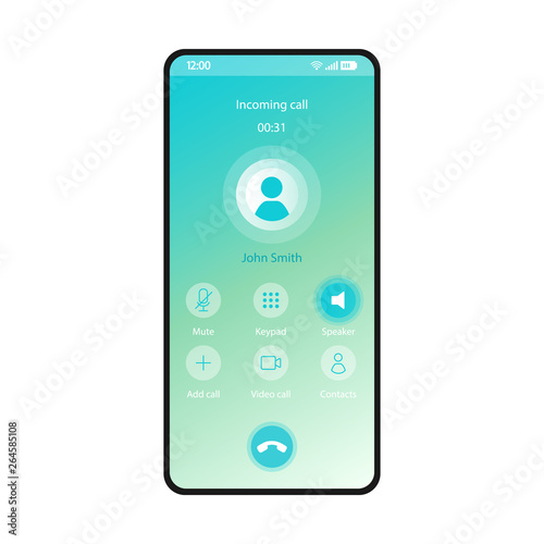 Switch speaker smartphone interface vector template