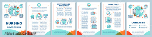 Obraz na plátně Nursing brochure template layout