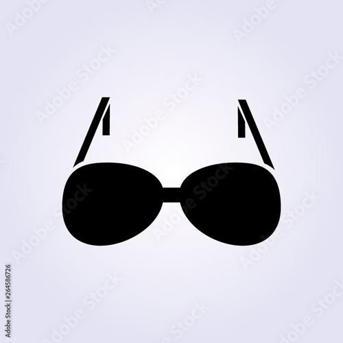 black Sunglasses icon vector illustration grey background