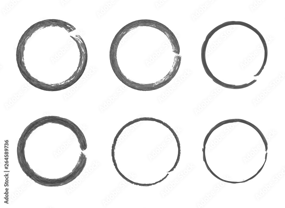 Vector Circles Drawings Set, Pencil Strokes Isolated on White Background, Freehand Drawn. Vector Circles Drawings Set, Pencil Strokes Isolated on White Background, Freehand Drawn.