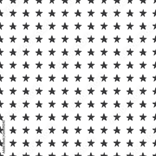 Star seamless pattern, Hand drawn sketched doodle stars, vector illustration