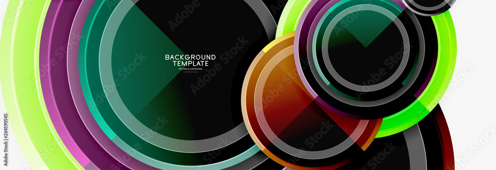 Colorful glossy circles background Colorful glossy circles background