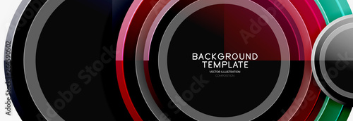 Colorful glossy circles background