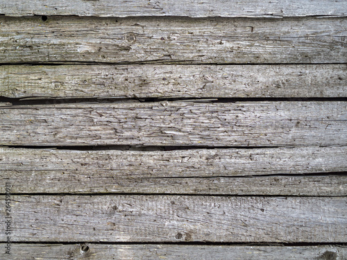 Tableau sur toile The texture of the old dilapidated wood, cracks, chips