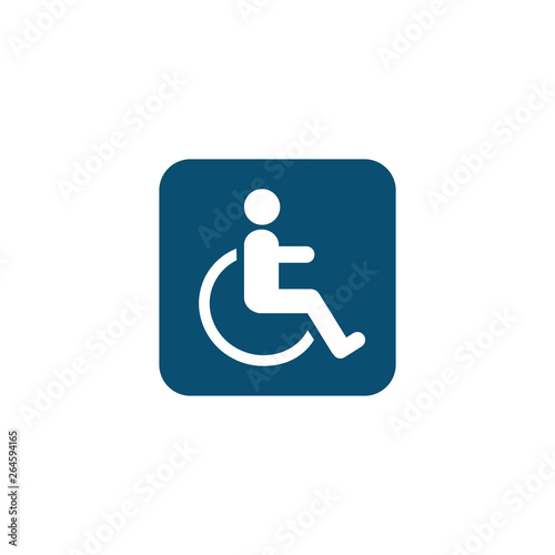 Wheelchair icon Parking concept for the disabled Simple illustration design Cart icon from the medicine collection Web design Vector illustration