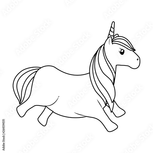Fototapeta Naklejka Na Ścianę i Meble -  cute unicorn animal isolated icon