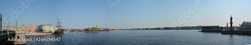 The Panorama of Neva river near Petropavlovsk's fort