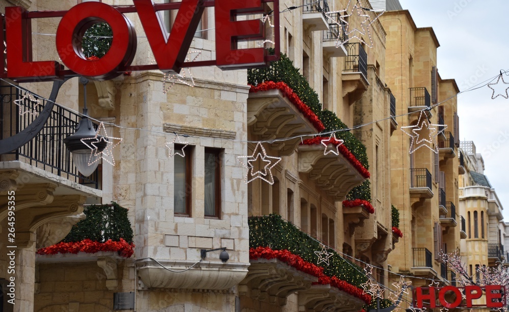 Obraz premium Holiday Signs of Peace, Beirut, Lebanon