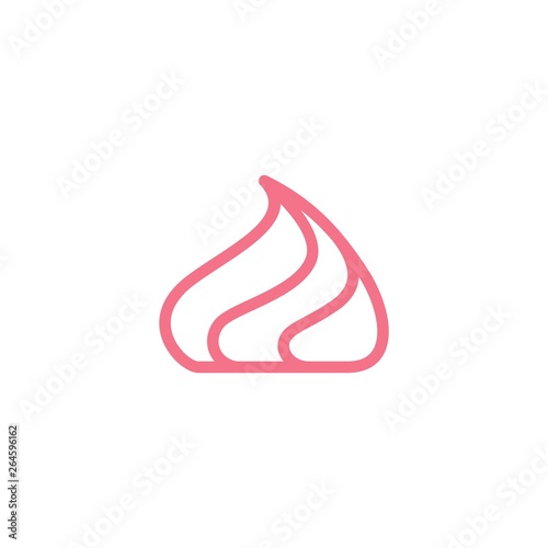 colorful cream drop for cake logo vector illustration icon