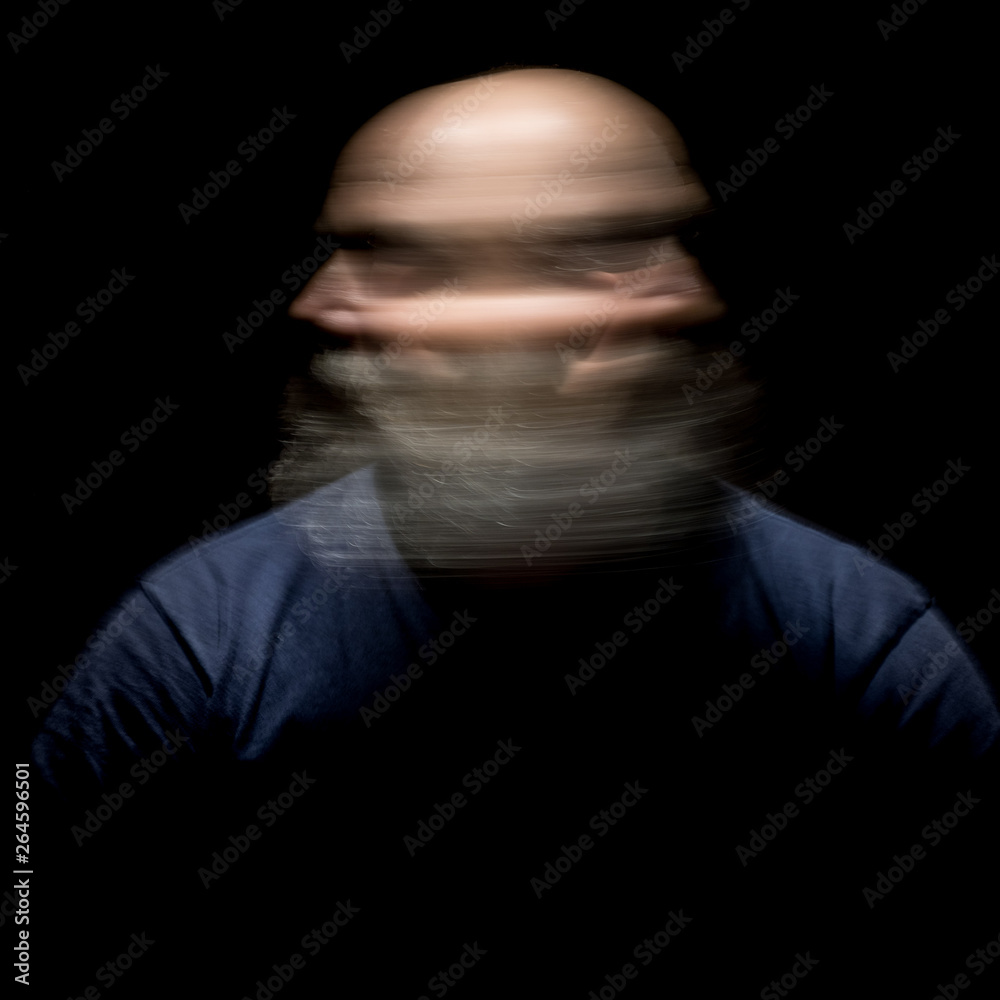 © magann - bearded man motion blur portrait