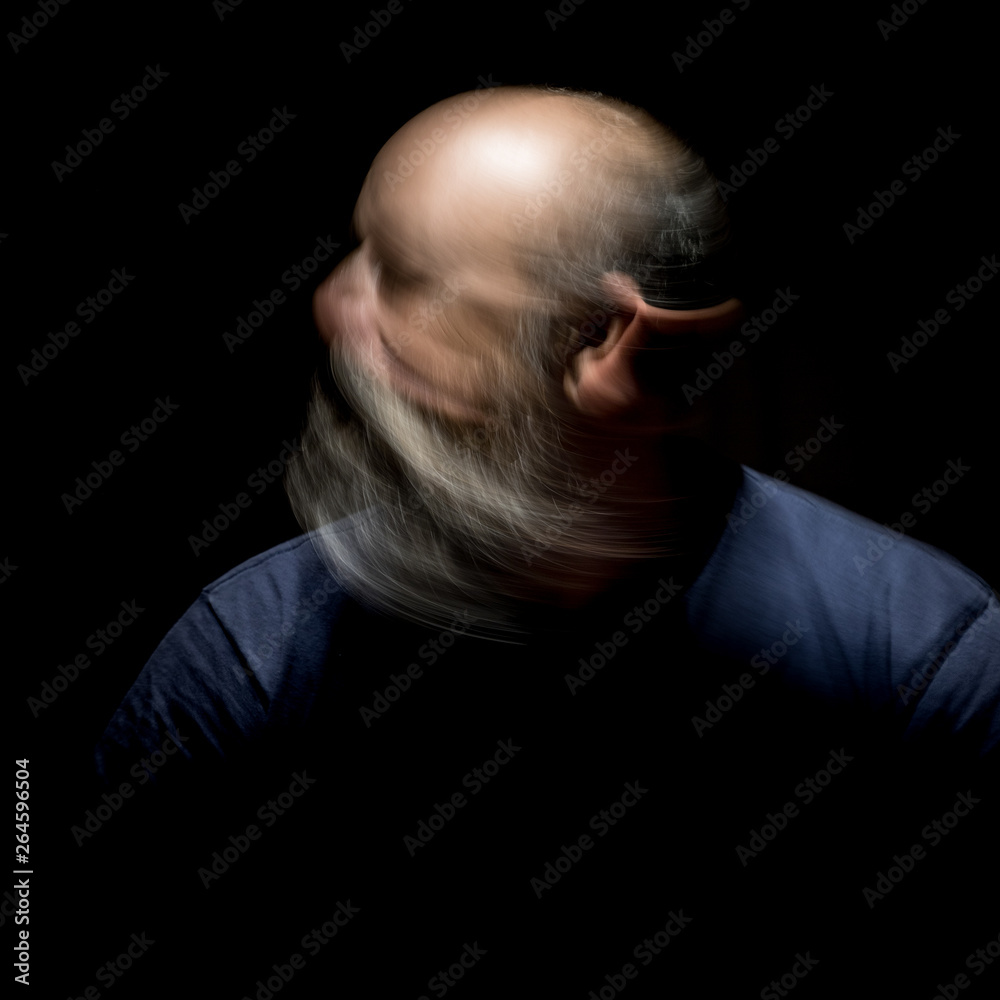 bearded man motion blur portrait bearded man motion blur portrait
