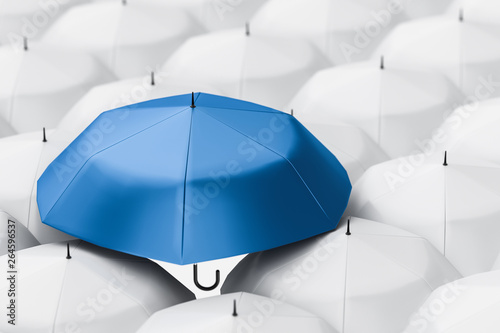 3d rendering  the umbrella with white background