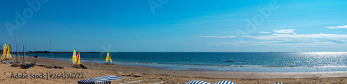 Panoramic view of the beach of La Baule Bay in France © Guy