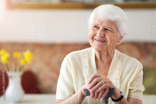 Portrait of an elderly woman photo