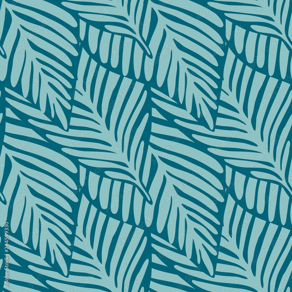 Exotic plant seamless pattern. Tropical pattern, palm leaves