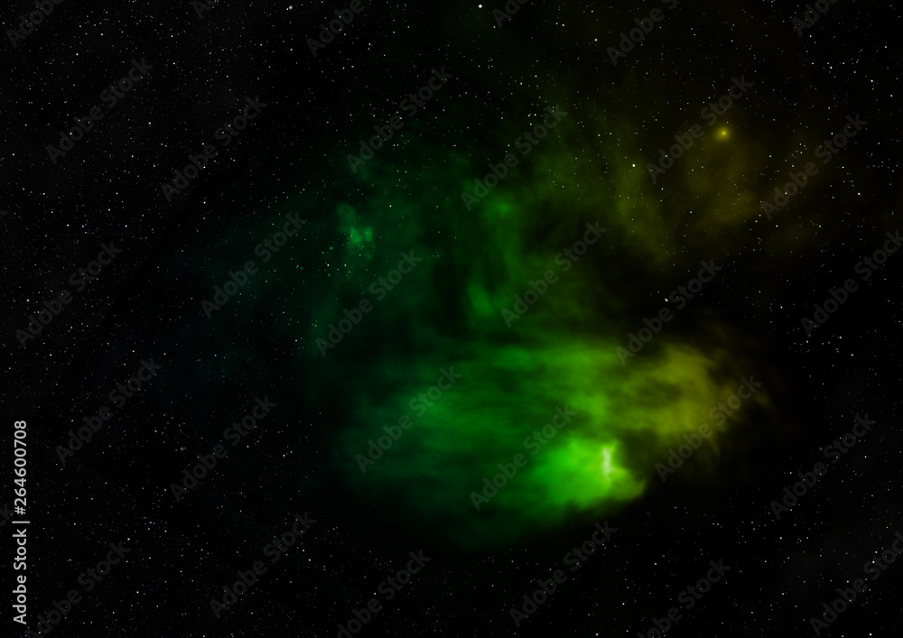 Small part of an infinite star field. 3D rendering