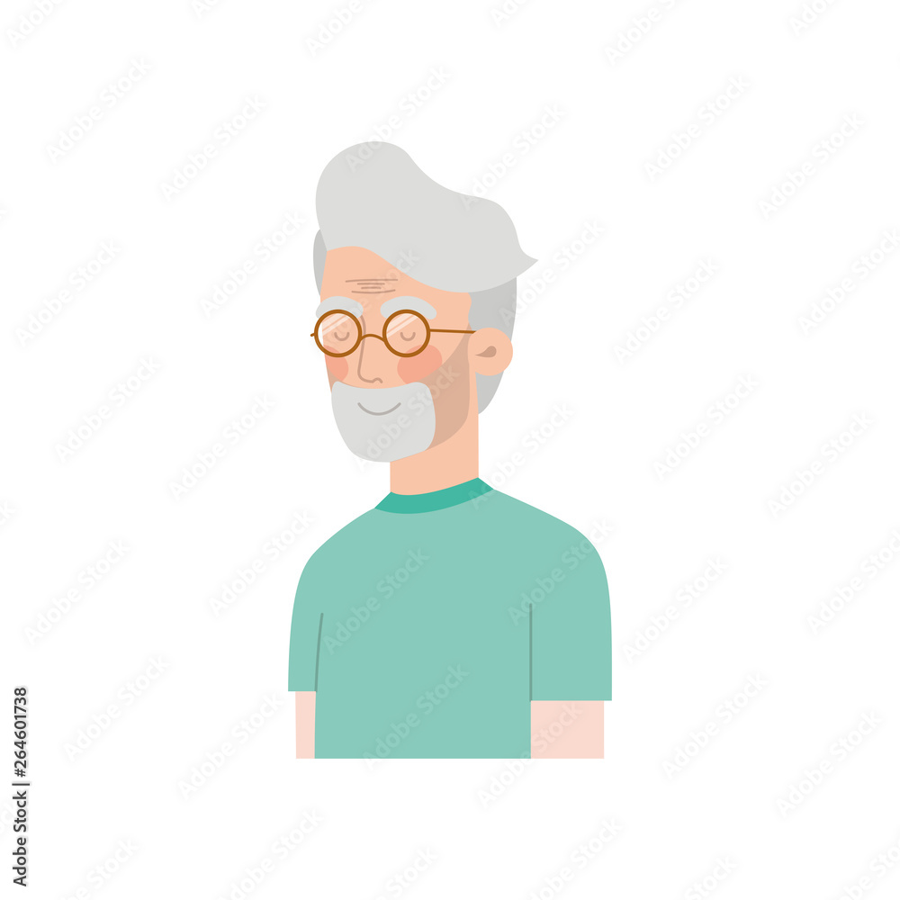 cute grandfather avatar character cute grandfather avatar character