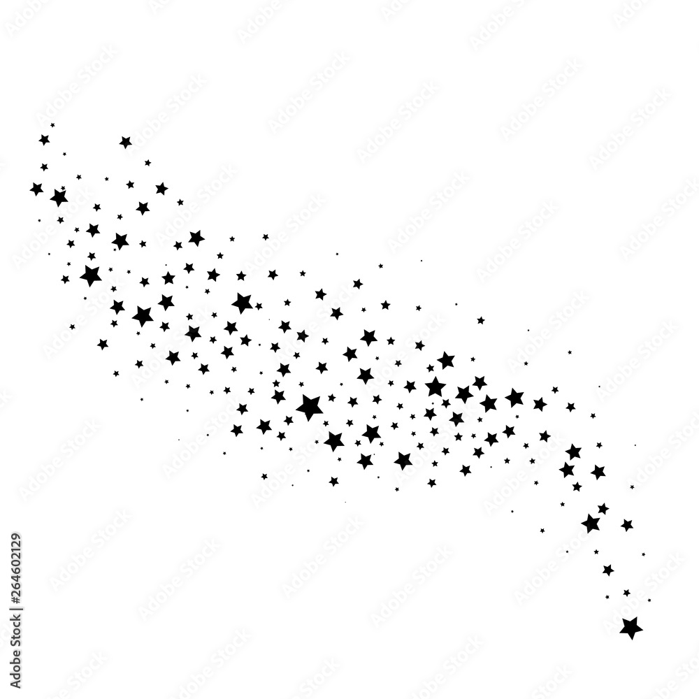 Magic stardust trail. Falling star. Magic stardust trail. Falling star.