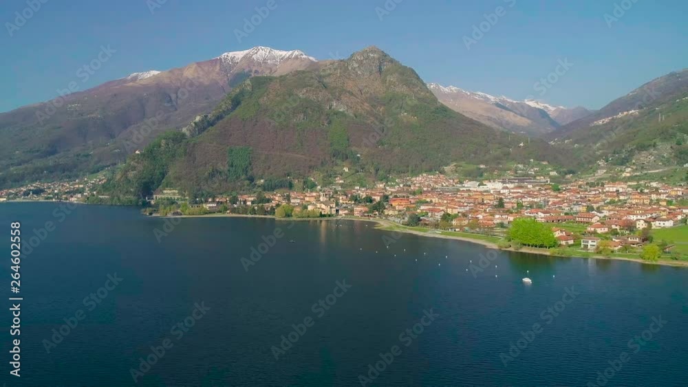 Aerial 4K - Lago di Como (IT) - Vista panoramica di Dongo e paesi limitrofi Aerial 4K - Lago di Como (IT) - Vista panoramica di Dongo e paesi limitrofi