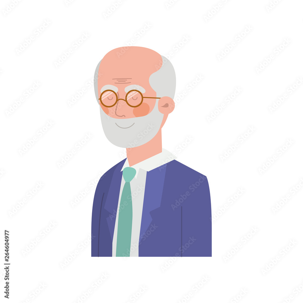 cute grandfather avatar character cute grandfather avatar character