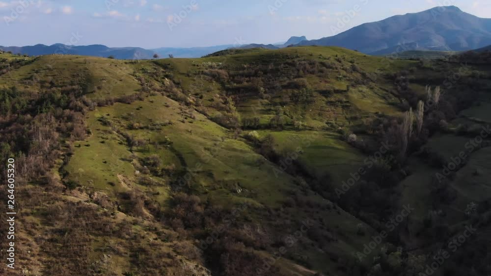 Flight above green mountain ridge in 4k. Flight above green mountain ridge in 4k.