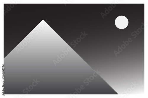 Image Icon Logo | Picture Icon Symbol Photo Gallery | Black White Flat Vector Illustration