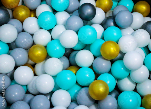 Children's plastic balls for dry pool and fun game.