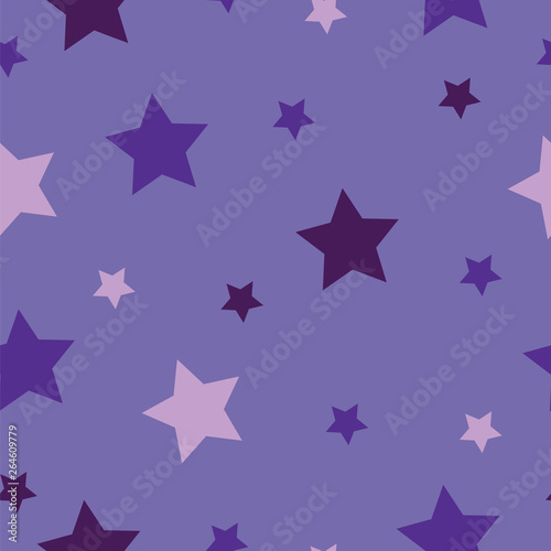 seamless pattern with stars vector with purple background - star theme pattern
