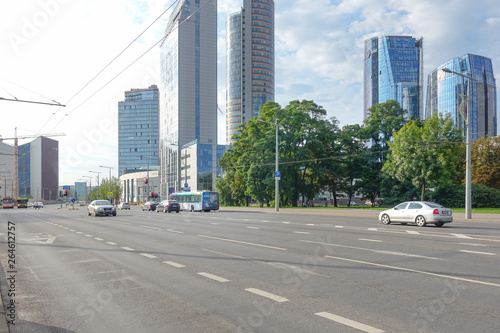 VILNIUS, LITHUANIA - September 2, 2017: view of Buildings around Vilnius, Lithuanian