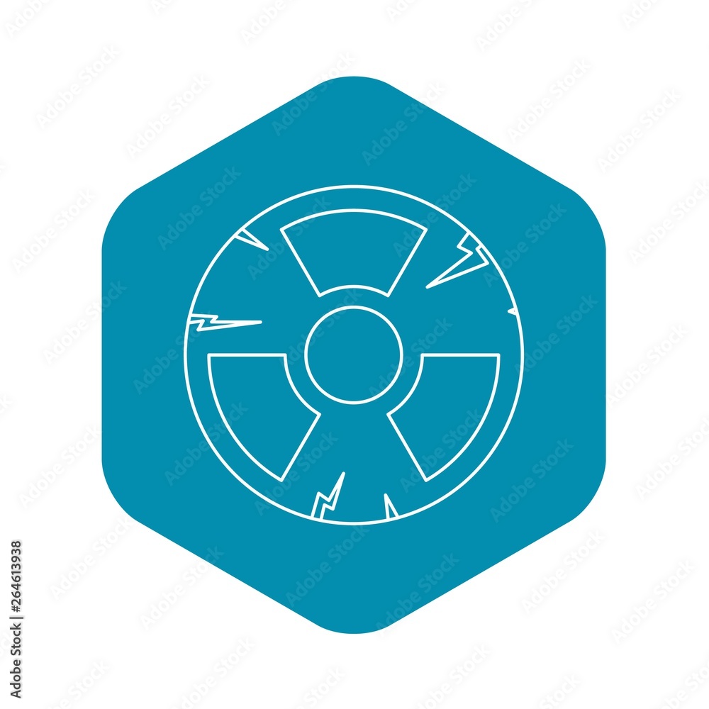 Radiation icon. Outline illustration of radiation vector icon for web Radiation icon. Outline illustration of radiation vector icon for web