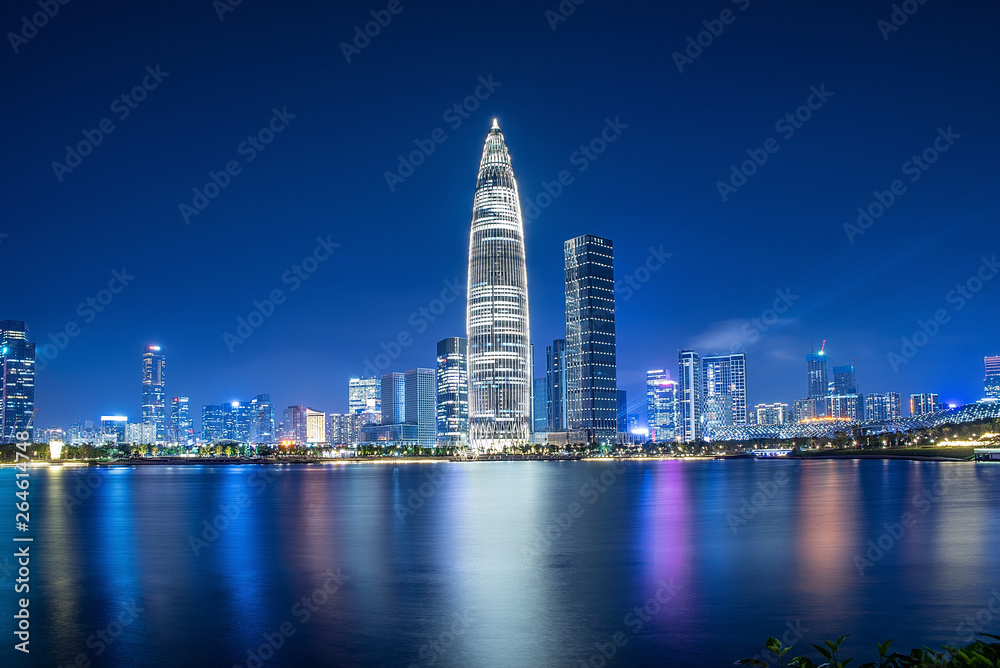 Naklejka premium Shenzhen Bay night view