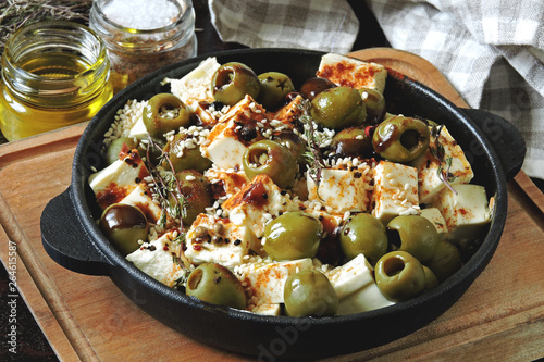 greek, food, cheese, baked, healthy, feta, oil, background, cuisine, white, olive, pepper, lunch, snack, meal, vegetable, dinner, herbs, delicious, gourmet, mediterranean, appetizer, spices, red, dish