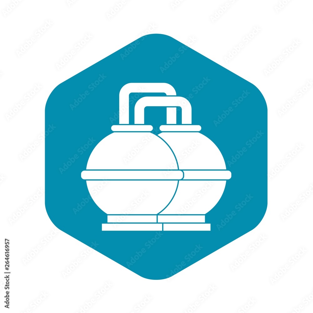 Industrial tanks for petrol and oil icon. Simple illustration of industrial tanks for petrol and oil vector icon for web Industrial tanks for petrol and oil icon. Simple illustration of industrial tanks for petrol and oil vector icon for web