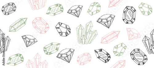 Hand drawn vector crystal.