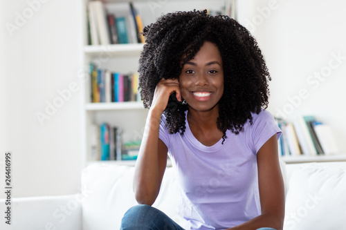 Beautiful laughing african american woman