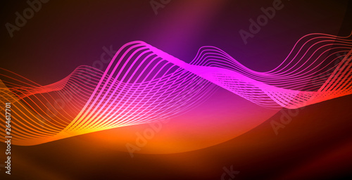 Neon wave background